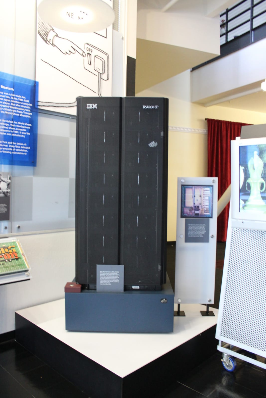 A cabinet of IBM's Deep Blue chess computer on display at the Computer History Museum
