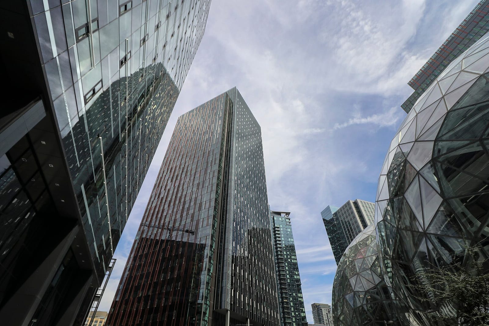 The Amazon Spheres at Amazon's headquarters campus in Seattle